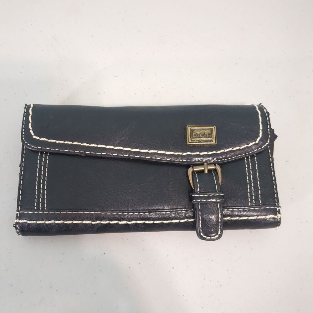 B.o.c wallet black leather vintage y2k